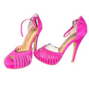Boston Proper Hot Pink Suede Heel Size 8.5 | NEVER WORN